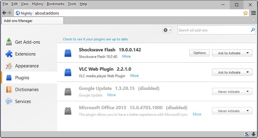 Firefox Plugins